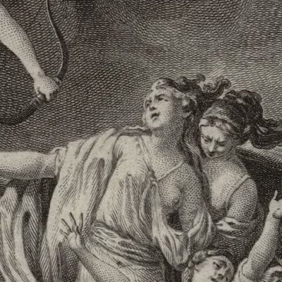 La mort des enfants de Niobé (Métamorphoses Banier 1768, l.6) - Monnet