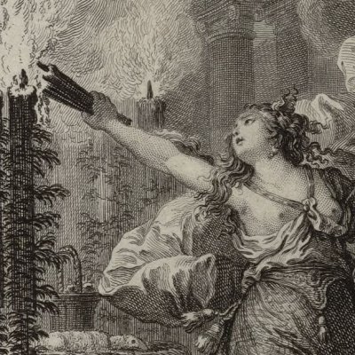 Médée rajeunit le père de Jason (Métamorphoses Banier 1768, l.7) - Eisen