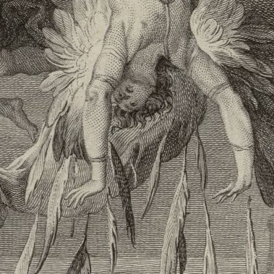Icare tombe dans la mer (Métamorphoses Banier 1769, l.8) - Eisen