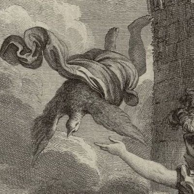 Perdix changé en perdrix (Métamorphoses Banier 1769, l.8) - Eisen