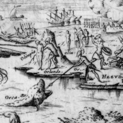 Angélique nue échappe à Roger (Roland furieux Franceschi 1584 ch11) - G. Porro