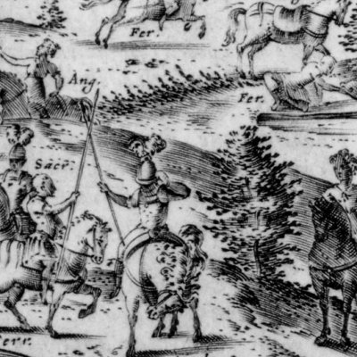 Roland dans le château d’Atlant (Roland furieux Franceschi 1584 ch12) - G. Porro