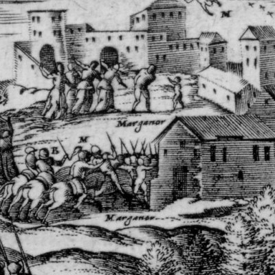 Histoire de Marganor (Roland furieux Franceschi 1584 ch37) - G. Porro