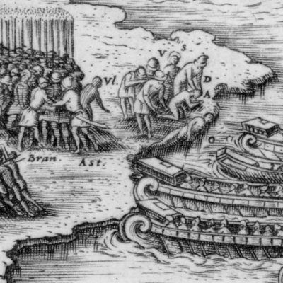 Roger and Renaud face to face (Roland furieux Franceschi 1584 ch39) - G. Porro