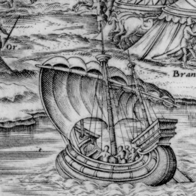 Le naufrage de Roger (Roland furieux Franceschi 1584 ch41) - G. Porro