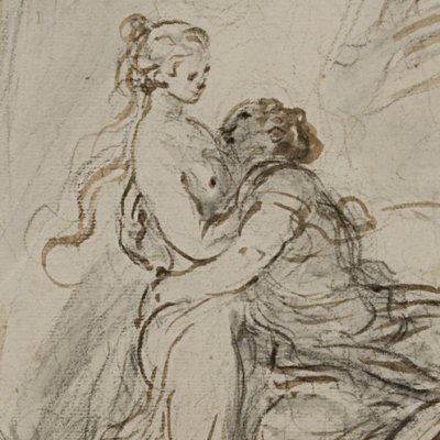 Alcine retrouve Roger dans sa chambre - Fragonard