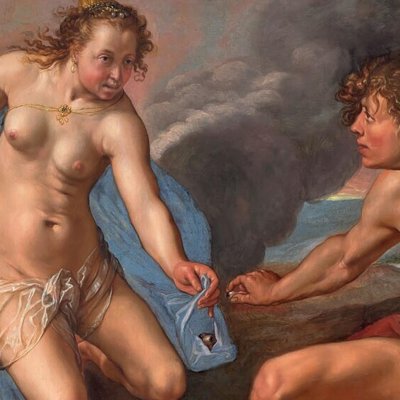 Junon recevant de Mercure les yeux d’Argus - Goltzius