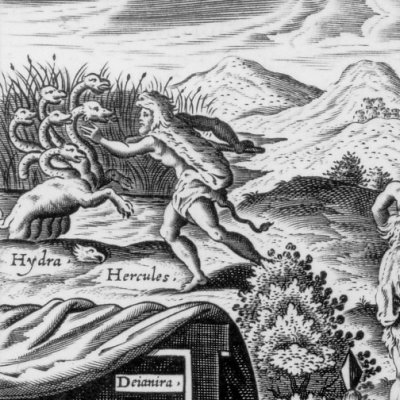 Hercule contre Acheloüs. L'hydre de Lerne (Métamorphoses L’Angelier 1617 l.9) - Isaac