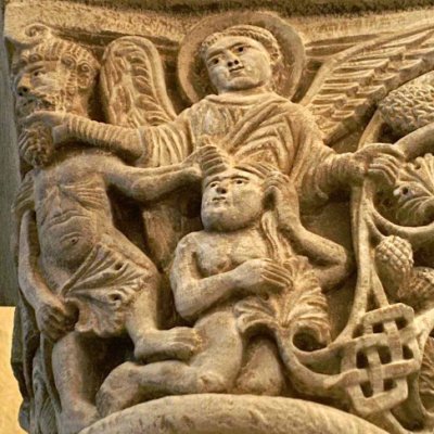 Adam et Ève chassés du Paradis (Clermont-Ferrand, Notre-Dame du Port)