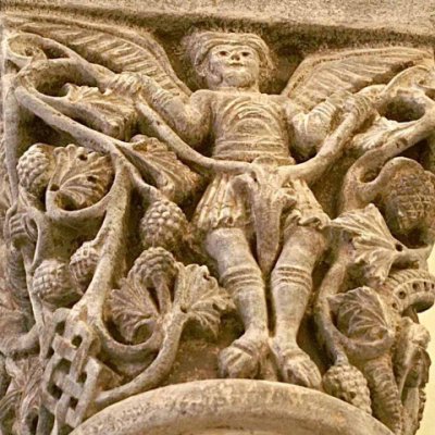 Le démon de la Luxure sur l'arbre de la connaissance (Clermont-Ferrand, Notre-Dame du Port)