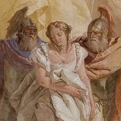 Eurybatès et Talthybios mènent Briséis à Agamemnon  (villa Valmarana) - Tiepolo
