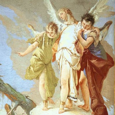 Abraham reçoit la visite de trois anges (Palazzo Patriarcale) - Tiepolo
