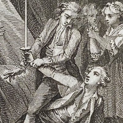 Mme de Merteuil chasse Prévan (Liaisons dangereuses, Genève 1792) - Barbier