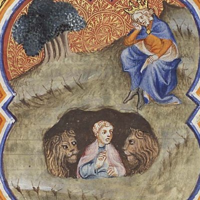 Daniel dans la fosse aux lions (P Comestor Bible historiale) - Jean Bondol