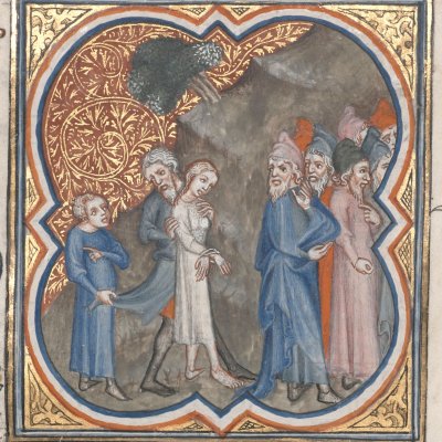 Daniel interrompt le jugement de Suzanne (Bible historiale de Petrus Comestor, F260v) - Jean Bondol