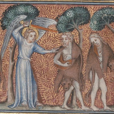 Adam et Ève chassés du Paradis (Bible historiale de Petrus Comestor, F11v) - Jean Bondol