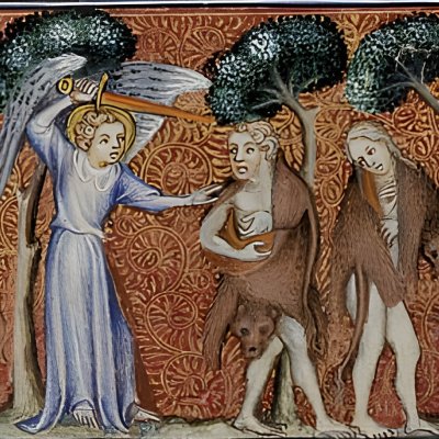 Adam et Ève chassés du Paradis (P Comestor Bible historiale) - Jean Bondol