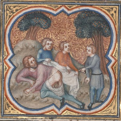 L’ivresse de Noé (Bible historiale de Petrus Comestor, F17v) - Jean Bondol