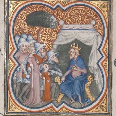 Judith est conduite devant Holopherne (Bible historiale de Petrus Comestor, F267v) - Jean Bondol