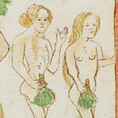 Adam et Ève chassés du Paradis (Speculum humanæ salvationis, KB 10 C 23, F5v)