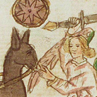 L’ânesse de Balaam (Speculum humanae salvationis, KB 10 C 23, F7r)