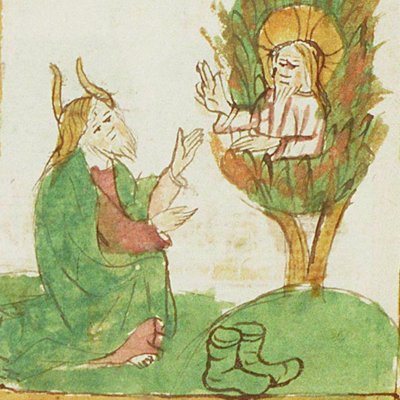 Le buisson ardent (Speculum humanæ salvationis, KB 10 C 23, F10v)