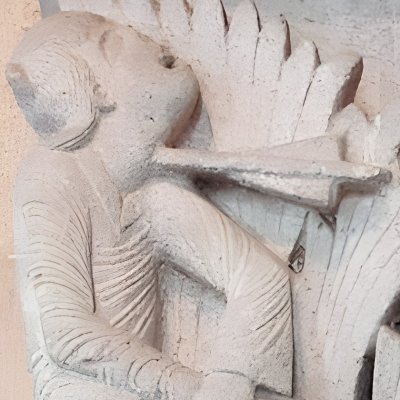 Le vieux Lamech tue Caïn à la chasse (cathédrale d’Autun)