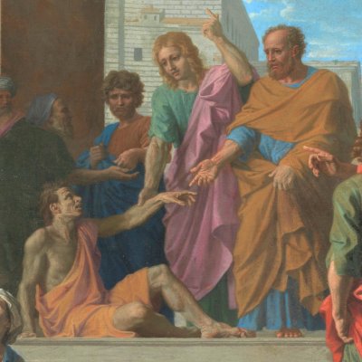 Pierre et Jean guérissant le boiteux - Poussin
