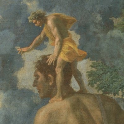 Paysage avec Orion aveugle cherchant le soleil - Poussin