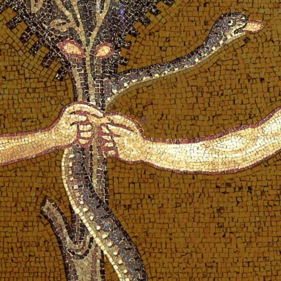 Ève donne à Adam du fruit défendu (Monreale)