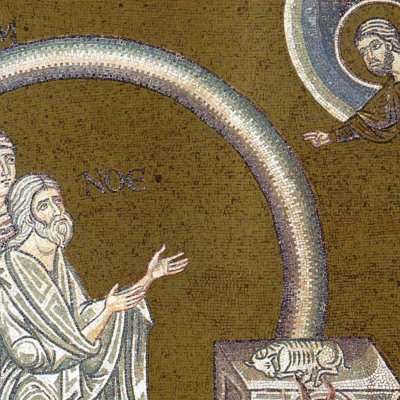 God renews his covenant with Noah (Monreale)