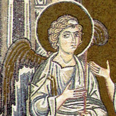 Loth accueille les anges dans sa maison de Sodome (Monreale)