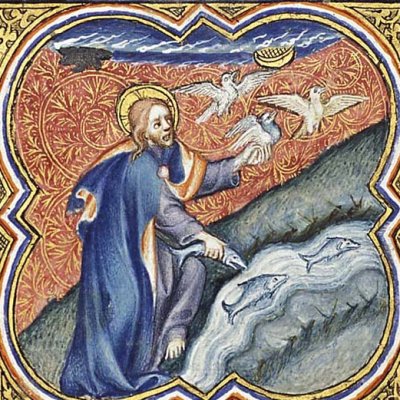 Création des oiseaux & des poissons 5e jour (P Comestor Bible hist.) - J. Bondol