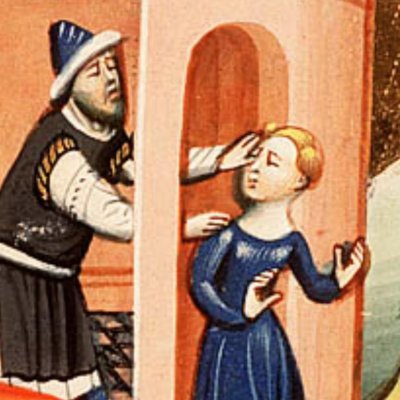 Amnon et sa sœur Tamar (Bible d’Utrecht, KB 78 D 38 I, F184r)