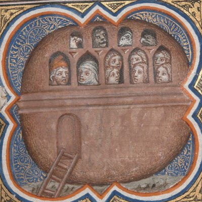 Noé dans l’arche (Bible historiale de Petrus Comestor, F16r) - Jean Bondol