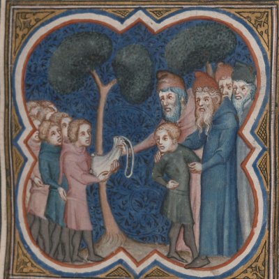 Joseph vendu par ses frères (Bible historiale de Petrus Comestor, F38r) - Jean Bondol