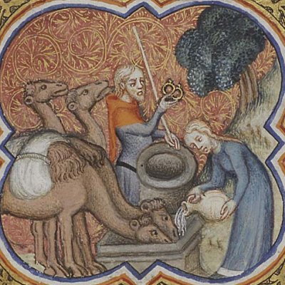 Rébecca et Éliézer (P Comestor Bible historiale) - Jean Bondol