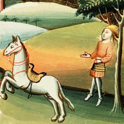 La mort d’Absalon (Bible d’Utrecht, KB 78 D 38 I, F187r)
