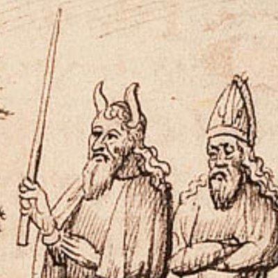 Moïse fait massacrer les idolâtres par les Lévites (Bible d’Utrecht, KB 78D38 I, F71rb)