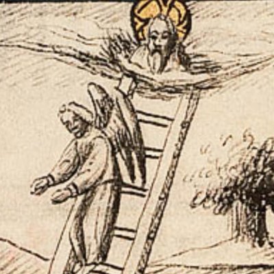 Le songe de Jacob (Bible d’Utrecht, KB 78D38 I, F30v)