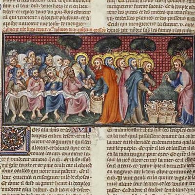 La multiplication des pains (P Comestor Bible historiale) - Jean Bondol