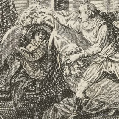 Le Comte découvre Chérubin dans le fauteuil (Mariage Ruault1785) - Saint-Quentin