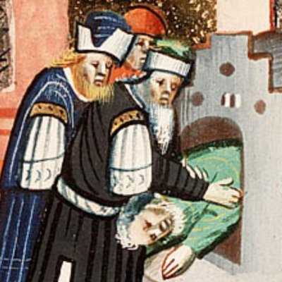 Les trois Hébreux dans la fournaise (Bible d’Utrecht, KB 78 D 38 I, F245v)