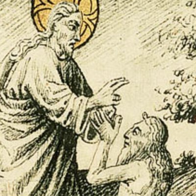 La création d’Adam (Bible d’Utrecht, KB 78D38 I, F5r)