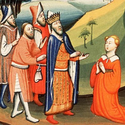 David rencontre Abigaïl (Bible d’Utrecht, KB 78 D 38 I, F174r)