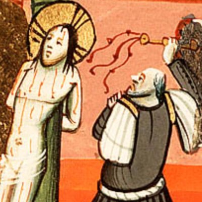 La flagellation du Christ. Pilate se lave les mains (Bible d’Utrecht, KB 78D38 II, F193v)