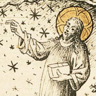 La création du soleil et de la lune, 4e jour (Bible d’Utrecht, KB 78D38 I, F3r)