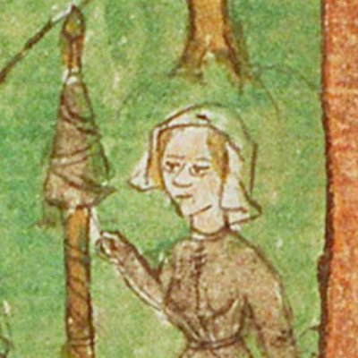 Adam et Ève sont réduits au travail (Speculum humanæ salvationis, KB 10 C 23, F6r)