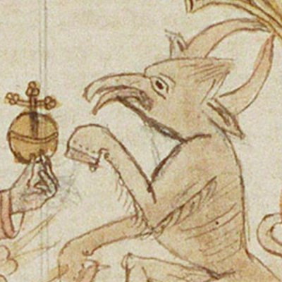 Le Christ et le Diable (Speculum humanæ salvationis, KB 10 C 23, F1v)