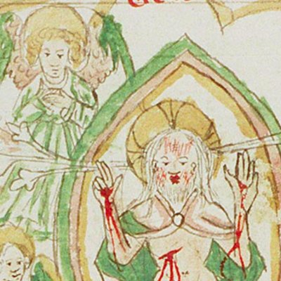 Le Christ de l’Apocalypse (Speculum humanæ salvationis, KB 10 C 23, F4v)